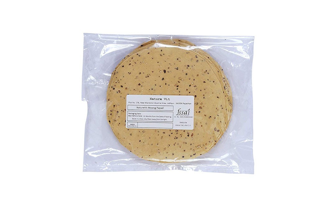 Nature Vit Moong Papads    Pack  400 grams